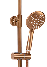 Душовий гарнітур REA LUNGO BRUSHED COPPER з термостатом та виливом, фото 5