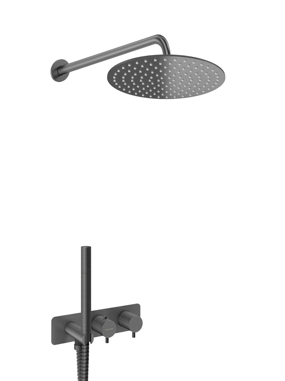 Душева система KOHLMAN AXEL 25 GRAPHITE з термостатом + BOX прихованого монтажу