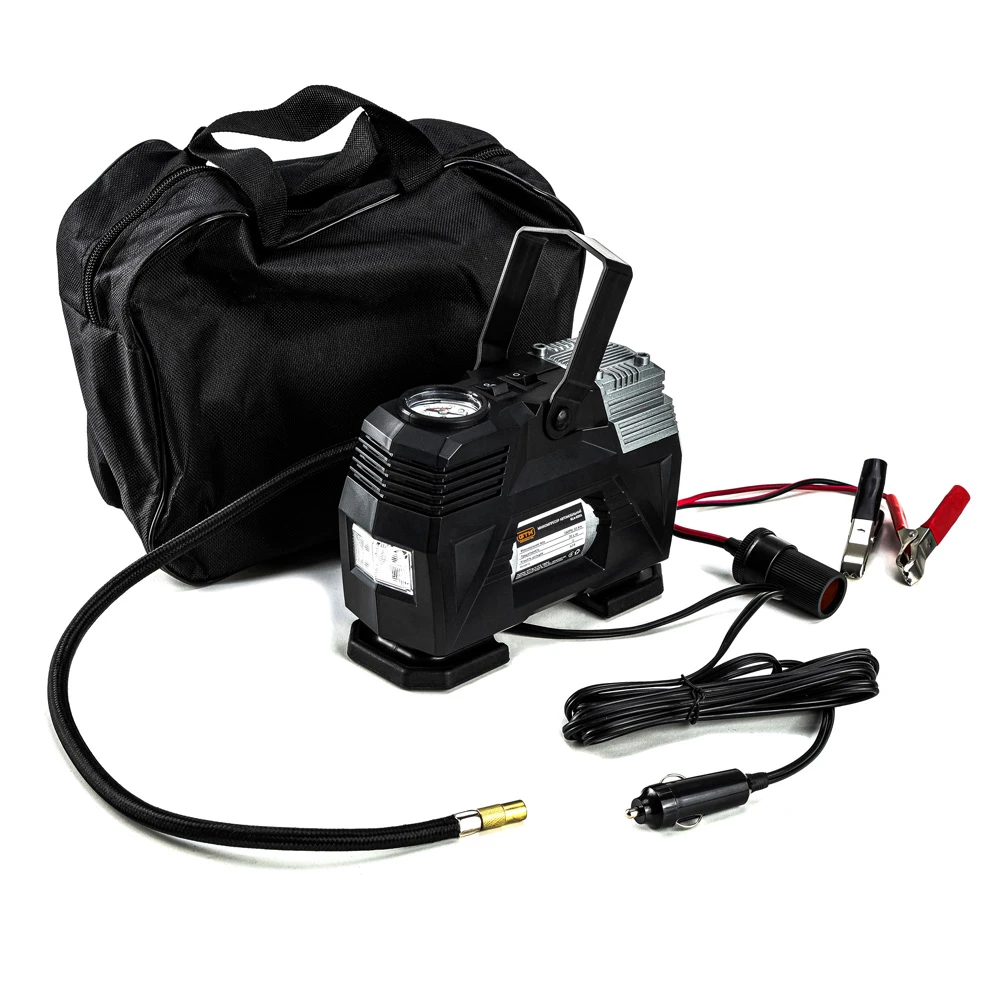 Потужний автомобільний компресор безмасляний GTM RLA-0201 : 12В, 35 л/хв, 6.9 бар (27197)