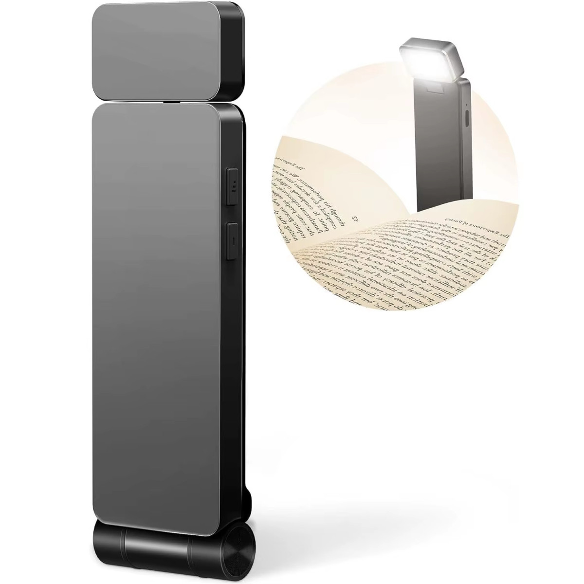 Лампа LED для нічного читання 3 режими Лампа-закладка для книг Лед Чорний, фото 1