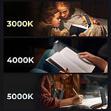 Лампа LED для нічного читання 3 режими Лампа-закладка для книг Лед Чорний, фото 8