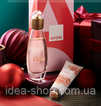 Подарунковий парфумерний набір AVON Celebre у коробці парфуми для жінок дівчини