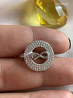 Брошка - шпилька срібна з фіанітами