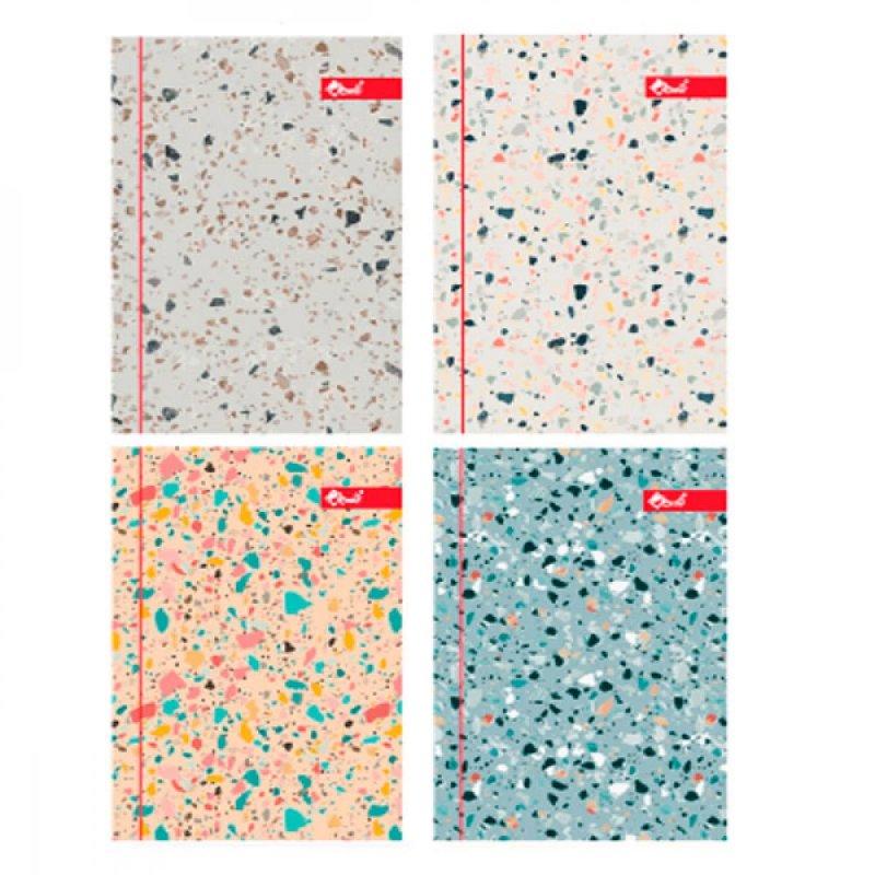 Блокнот А6 32л # ЗК-5-3 Marble на скобі картонна обкладинка блок-офсет 642869