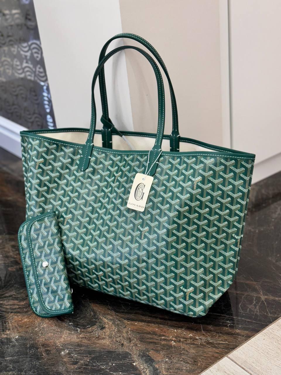 Жіноча зелена хакі шкіряна сумка-шопер Artois PM Maison Goyard сумка тоте Goyardine Saint Louis GM tete bag