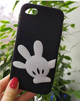 Силіконовий чохол для iPhone SE 2022/2020/8/7 - 3D Долонька, Чорний