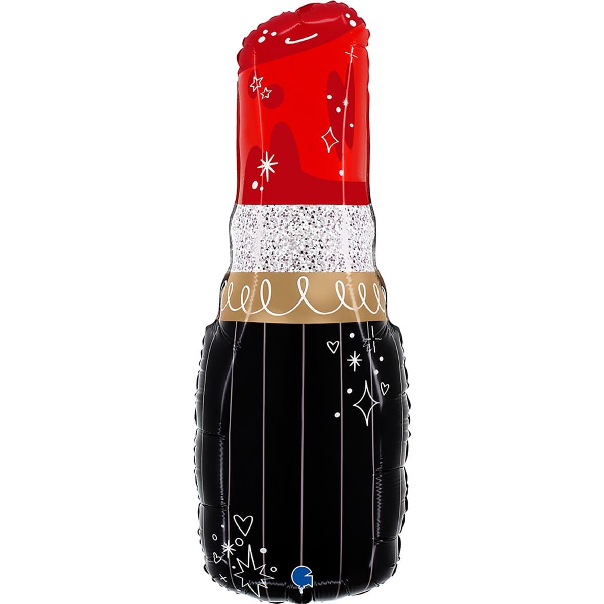 Grabo 28" ФІГУРА Яскрава червона помада. Велика фольгована куля — В УП, фото 1