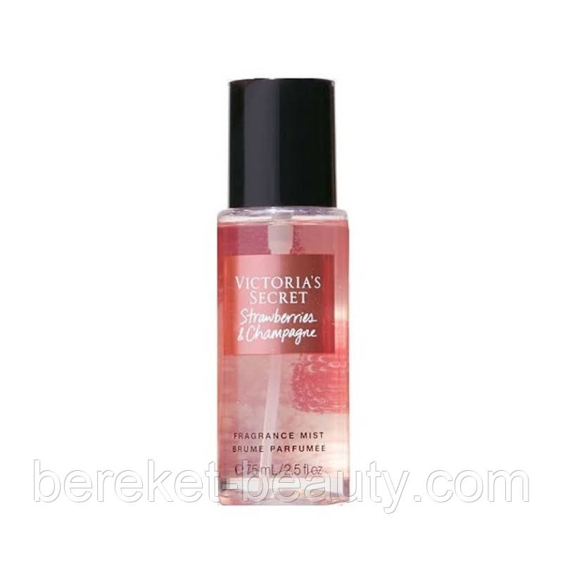 Міні спрей для тіла Victoria's Secret Fragrance Mist Strawberries & Champagne, 75мл, фото 1