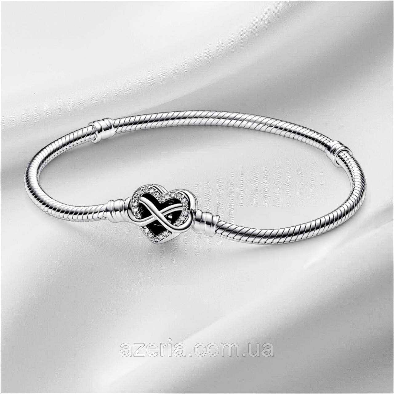 Елегантний срібний браслет Pandora Moments Sparkling Infinity браслет нескінченність браслет зі срібла