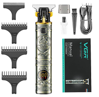 Професійний Тример бороди та вусів акумуляторний VGR V-097 Platinum