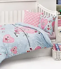 Дитяча постільна білизна  для новонароджених у ліжечко бавовна Belizza  Logy