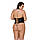 Боді з екошкіри Passion Nancy Body 4XL/5XL black, з імітацією шнурівки та відкритим доступом, фото 3