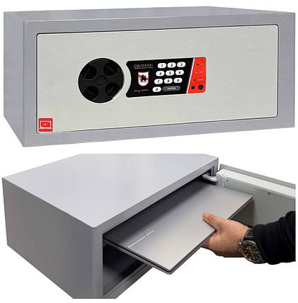 Griffon S.20.E Laptop 17" | Компактний меблевий сейф з електронним замком для зберігання ноутбуку, техніки та документів, фото 1