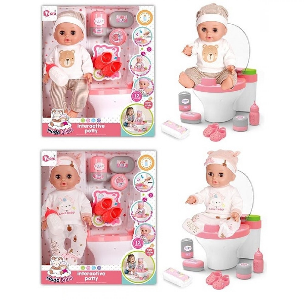 Інтерактивний пупс з унітазом та аксесуарами (35 см) WZB903-4/WZB903-5, фото 1