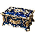 Ажурна скринька для прикрас (синя)