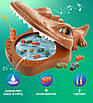 Унікальна дитяча гра риболовля фішинг Магнітний столик Крокодил Дістань рибку зі ставка Паща відкривається звук, фото 2