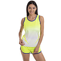 Форма для легкой атлетики женская майка и шорты LIDONG LD-T906 (LD-T906_Салатовый-желтый_XL)