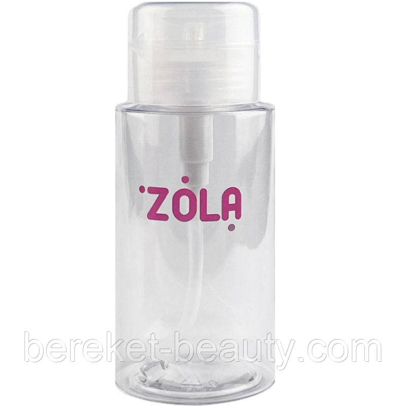 ZOLA Ємність пластикова для рідини з помпою-дозатором (Прозора)
