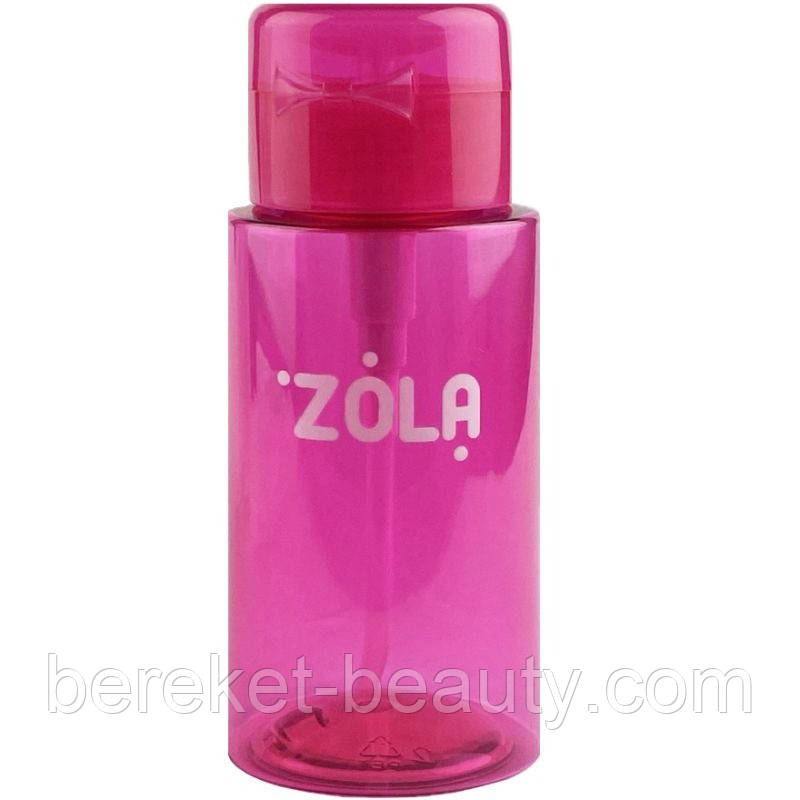 ZOLA Ємність пластикова для рідини з помпою-дозатором (Рожева), фото 1