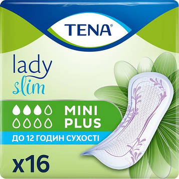 Урологічні жіночі прокладки TENA Lady Slim Mini Plus, 3 краплі, 16 шт
