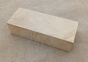 Дерев'яний брусок для ножа "КАП КЛЕНА білий" 125х50х30мм.