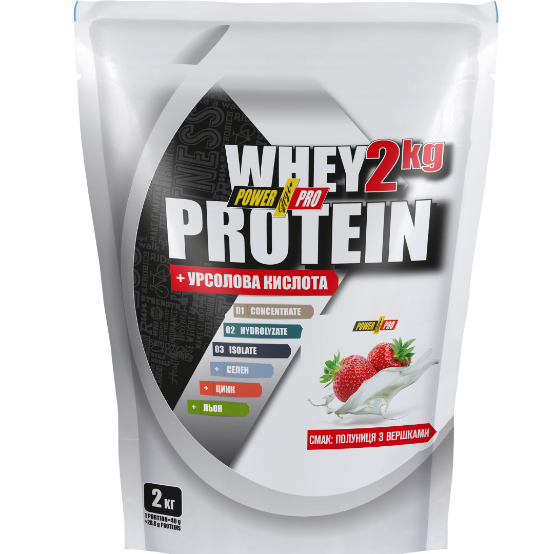 Whey protein Power Pro 2000 g Полуниця з Вершками