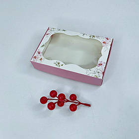 Коробка для пряника, 150*100*30 мм, з вікном, "Космея"