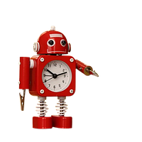 Будильник у вигляді робота червоний — стильний і функціональний аксесуар для вашого ранку