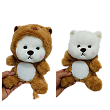 Ведмедик у костюмі капібари, м'яка іграшка 25 см, фото 7