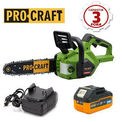 Акумуляторна пила Procraft PKA38 (АКБ 20В, 4Аг та ЗП)