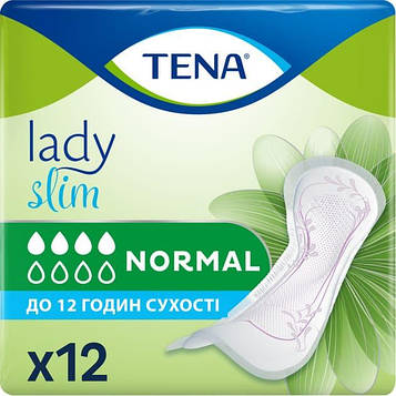Урологічні жіночі прокладки TENA Lady Slim Normal, 4 краплі 12 шт