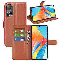 Чохол-книжка Litchie Wallet для Oppo A98 5G / A1 5G Brown