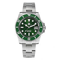 SAN MARTIN SN0017-G-B GREEN 40.5MM SEIKO NH35A 20ATM (200M) у стилі ROLEX SUBMARINER