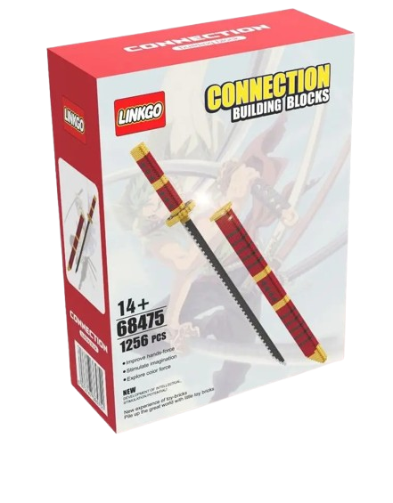 Катана Сандай Кітецу конструктор на 1256 блоків. Іграшкова міні катана з піхвами 64 СМ, фото 1