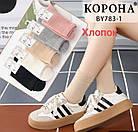 Жіночі високі демісезонні шкарпетки Корона, бавовняні однотонні тенісна резинка. Розмір 36-41, 10 пар/уп. яскраві, фото 3