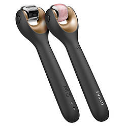 Електронний ролер для обличчя із мікроголками GESKE MicroNeedle Face Roller 9в1 gray