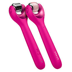Електронний ролер для обличчя з мікроголками GESKE MicroNeedle Face Roller 9в1 magenta