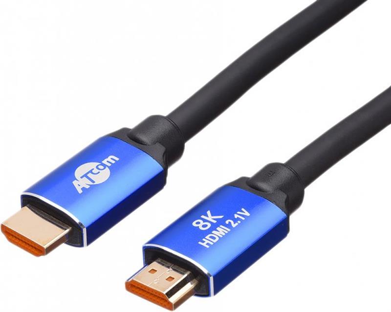 Кабель ATcom HDMI 2.1, Real 8K 48Gbps, 5 м, для сучасних ТВ і моніторів (88855)