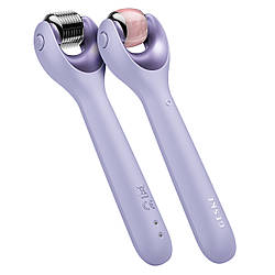 Електронний ролер для обличчя з мікроголками GESKE MicroNeedle Face Roller 9в1 purple