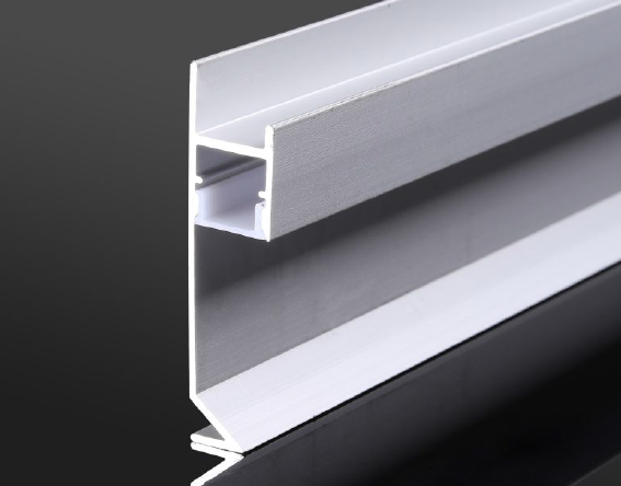 Плінтус LEDTech анодований під світлодіодну стрічку. LT-YQ010. Преміум. Плати до 10 мм