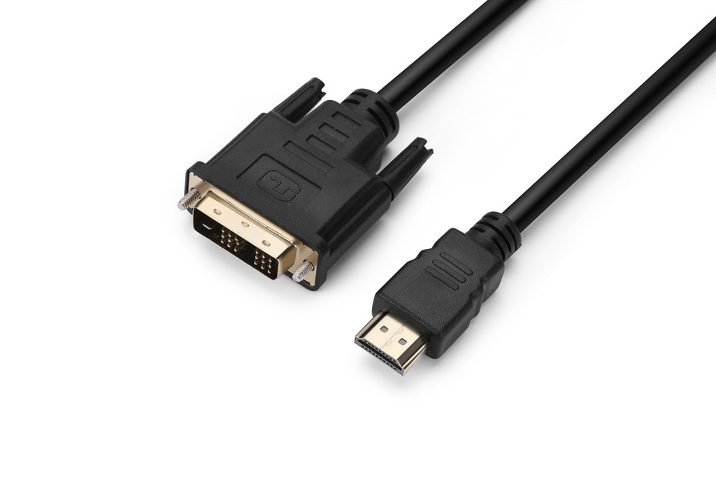 Кабель Prologix Premium HDMI — DVI V 1.3 (M/M), Single Link, 18+1, 3 м, Black (PR-HDMI-DVI-P-01-30-3m)