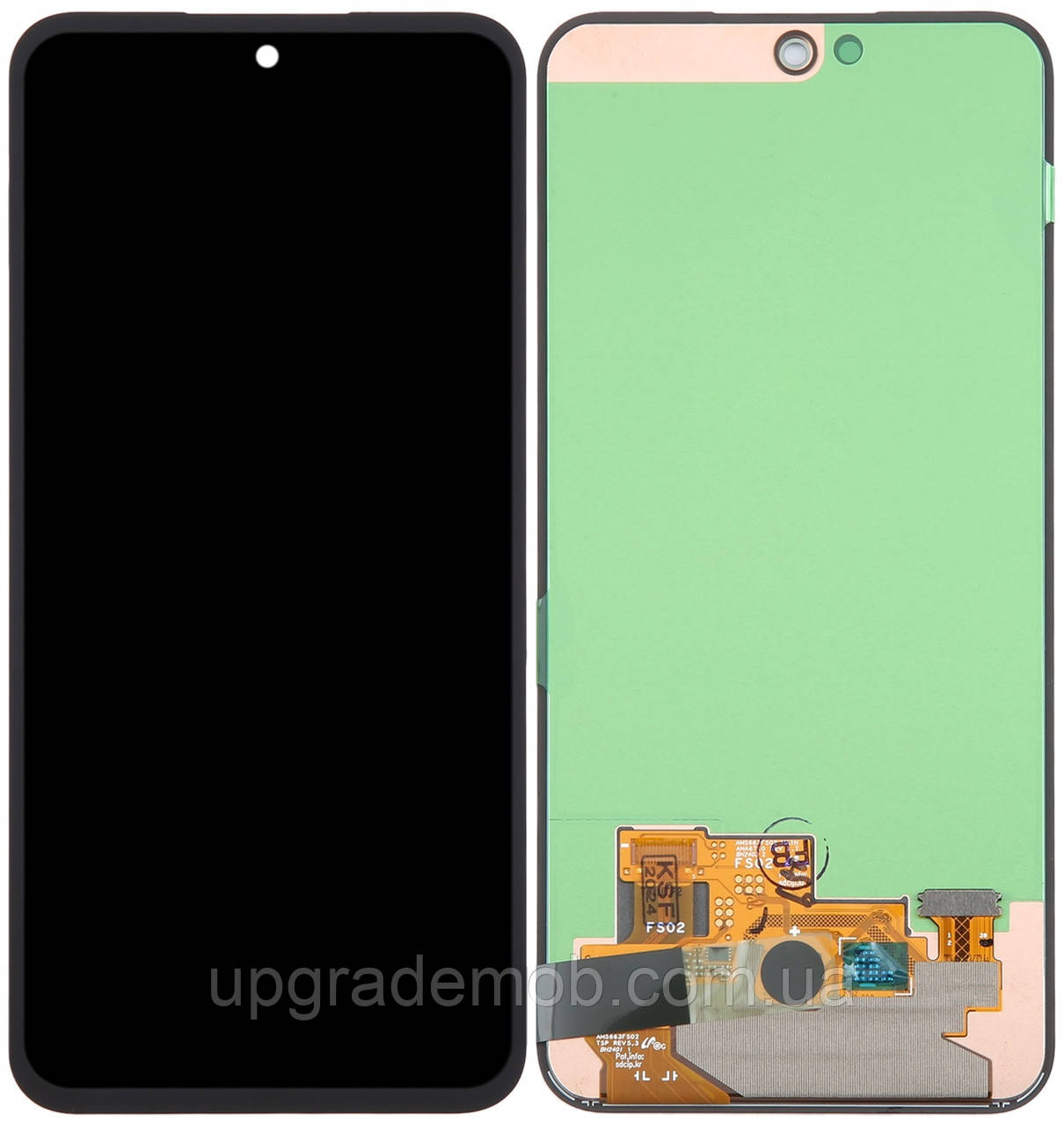 Дисплей модуль тачскрин Samsung A556 Galaxy A55 чорний Amoled оригінал переклеєне скло