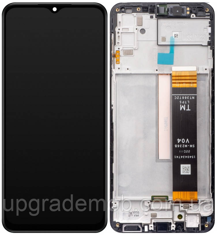 Дисплей модуль тачскрин Samsung M236 Galaxy M23 5G/M336 чорний оригінал з рамкою SM-M236B V04
