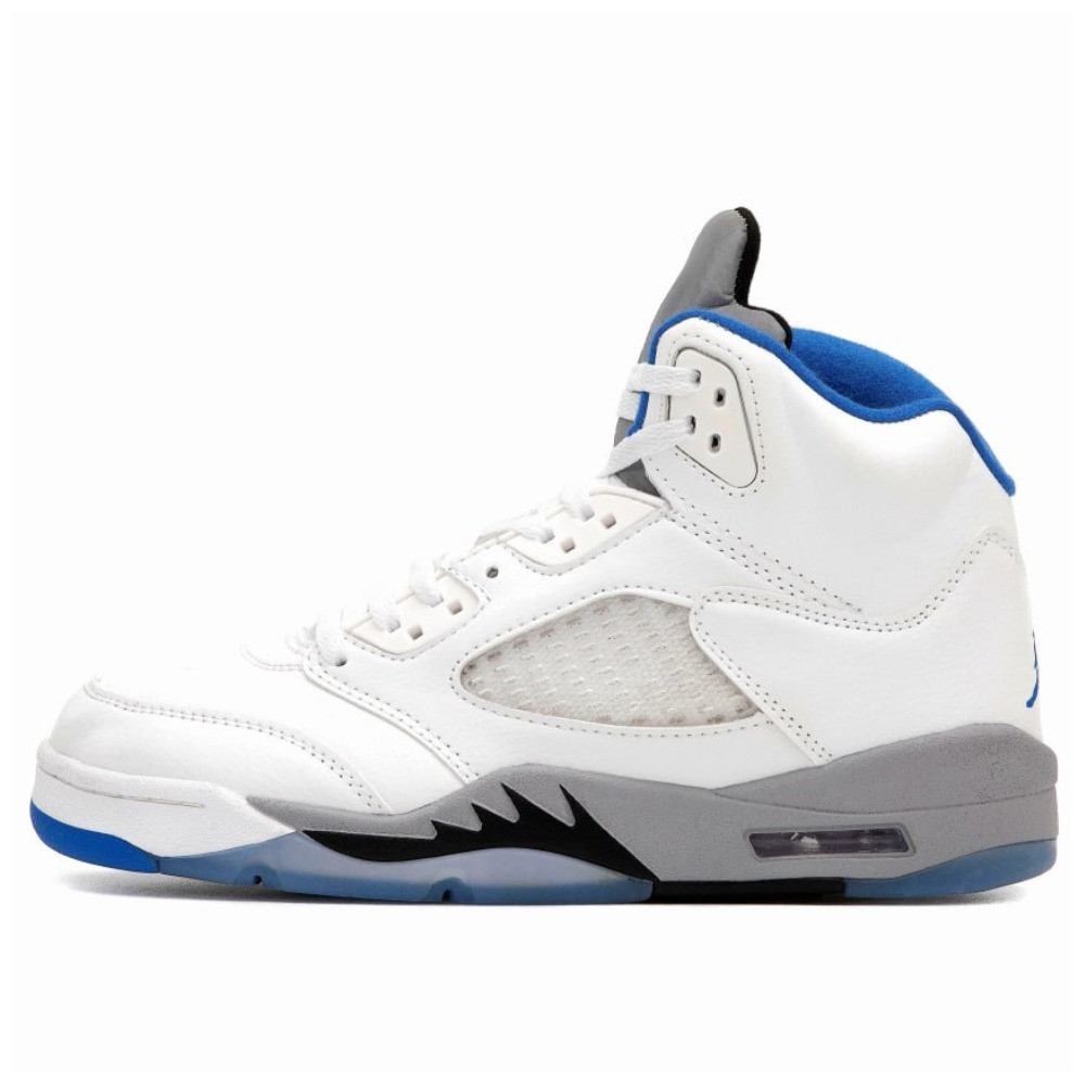 Чоловічі кросівки Nike Air Jordan 5 Retro White Stealth DD0587-140, шкіряні білі найк аір джордан V GS