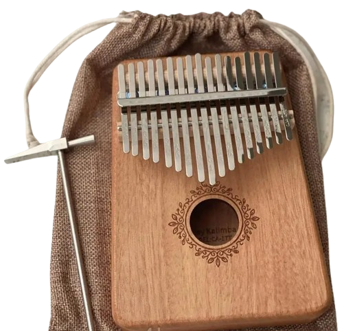 Калімба "ручне фортепіано" на 17 язичків (Світле дерево - орнамент квіти), фото 1