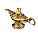 Декор " Лампа Аладдіна " (металева,  колір- жовтий) (21х11см)