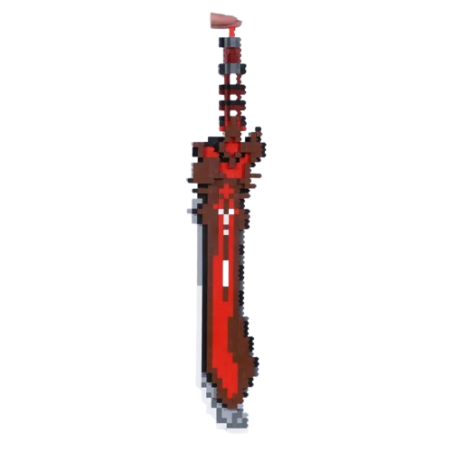 Конструктор піксельний Меч Дракона на 1266 блоків 48см, фото 1