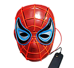 Маска Людини павука червона з підсвіткою. Карнавальна Led-маска Spider Man