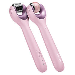 Електронний ролер для обличчя з мікроголками GESKE MicroNeedle Face Roller 9в1 pink