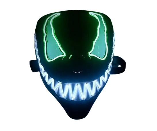 Неонова маска Веном. Led Halloween маска Venom, фото 1